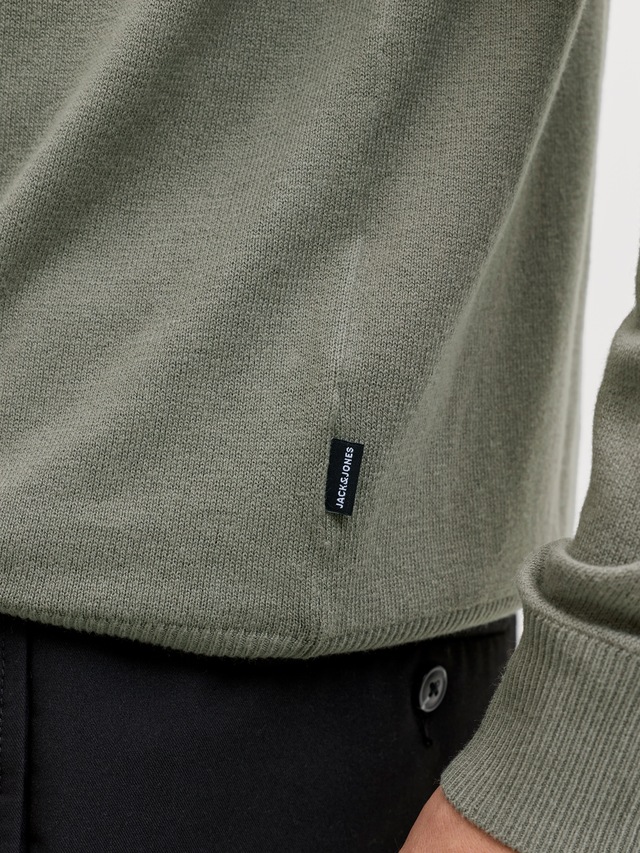 Jack & Jones Troyer »JJEEMIL KNIT HALF ZIP NOOS« Baumwollmischung, regular fit