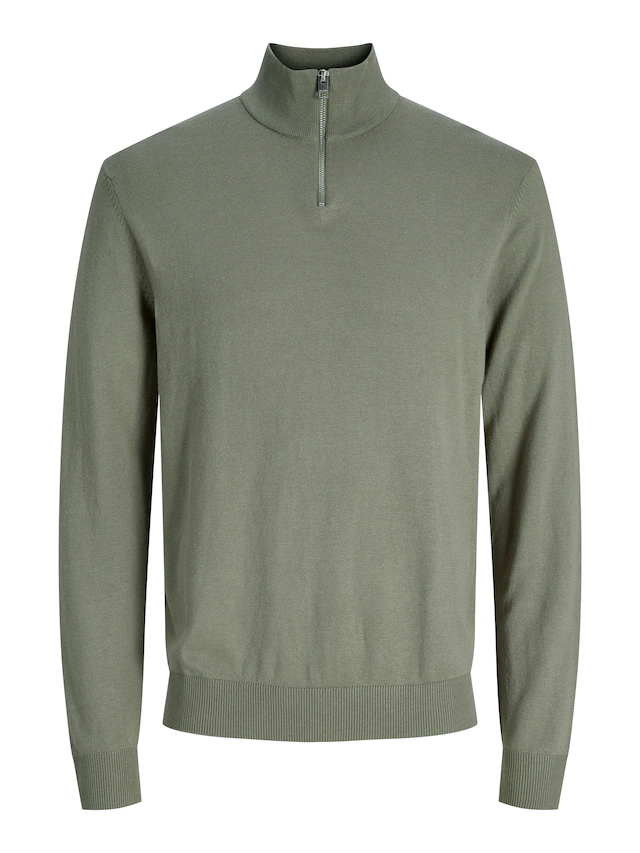 Jack & Jones Troyer »JJEEMIL KNIT HALF ZIP NOOS« Baumwollmischung, regular fit