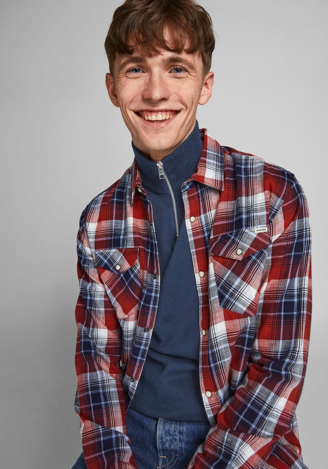 Jack & Jones Troyer »JJEEMIL KNIT HALF ZIP NOOS« Baumwollmischung, regular fit