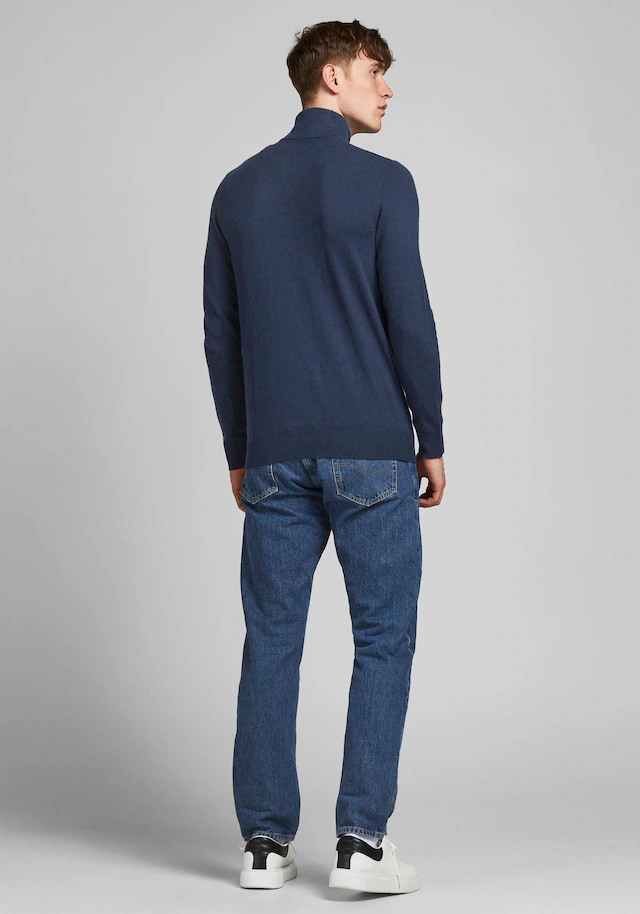 Jack & Jones Troyer »JJEEMIL KNIT HALF ZIP NOOS« Baumwollmischung, regular fit