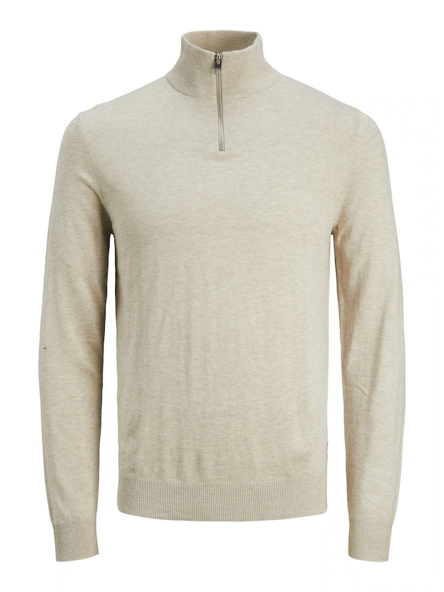 Jack & Jones Troyer »JJEEMIL KNIT HALF ZIP NOOS« Baumwollmischung, regular fit
