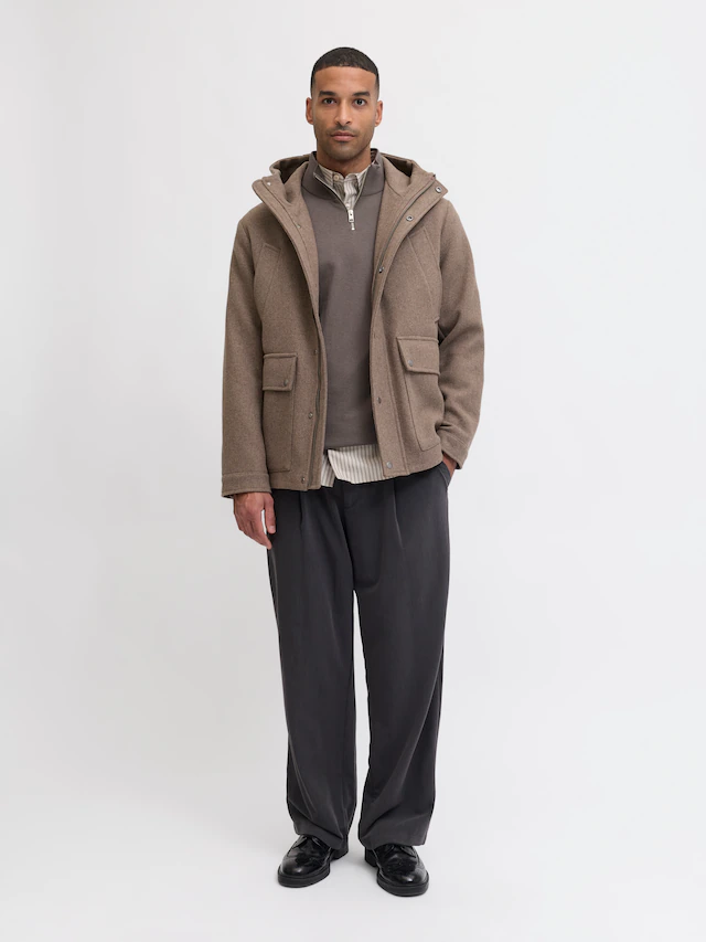 Jack & Jones Troyer »JJEEMIL KNIT HALF ZIP NOOS« Baumwollmischung, regular fit