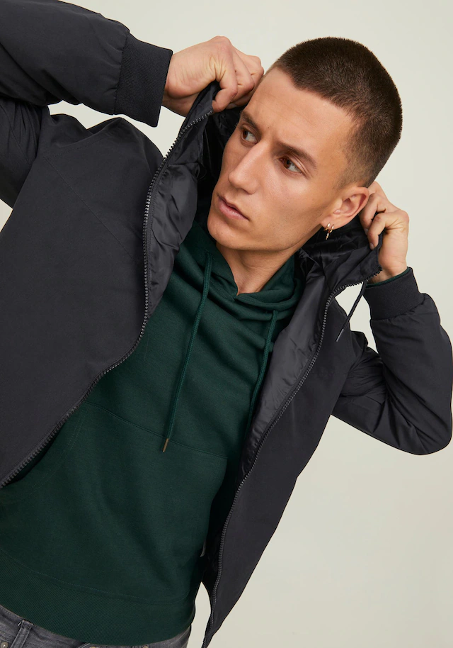 Jack & Jones Blouson »JJERUSH mit Kapuze« mit Kapuze Kunstfaser, regular fit