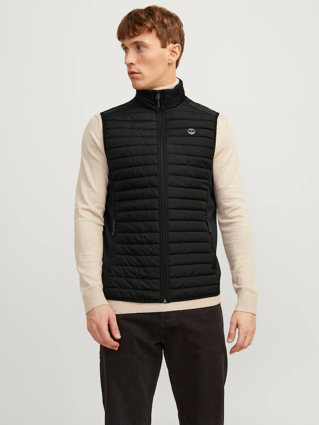 Jack & Jones Steppweste »JJEMULTI BODYWARMER COLLAR NOOS« normal, Polyester, ohne Kapuze
