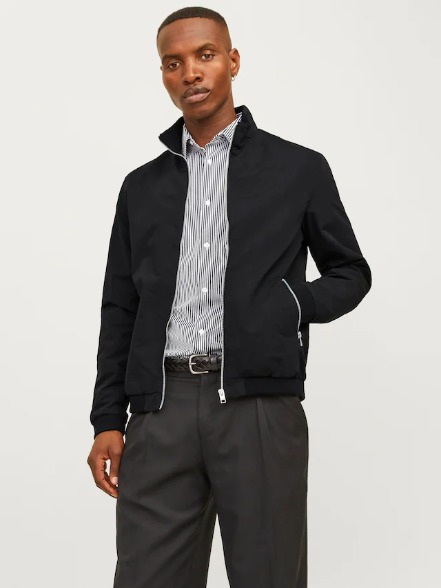 Jack & Jones Blouson »JJERUSH Stylisch, funktional, ideal für Herbst, pflegeleicht« ohne Kapuze mit stylischem Stehkragen