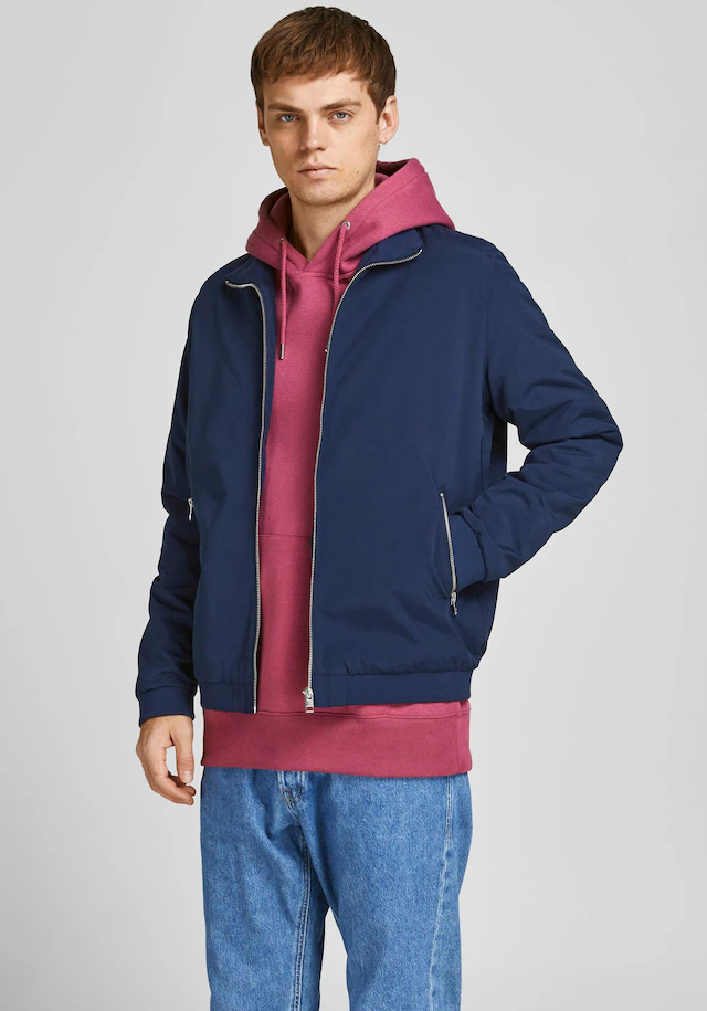 Jack & Jones Blouson »JJERUSH Stylisch, funktional, ideal für Herbst, pflegeleicht« ohne Kapuze mit stylischem Stehkragen