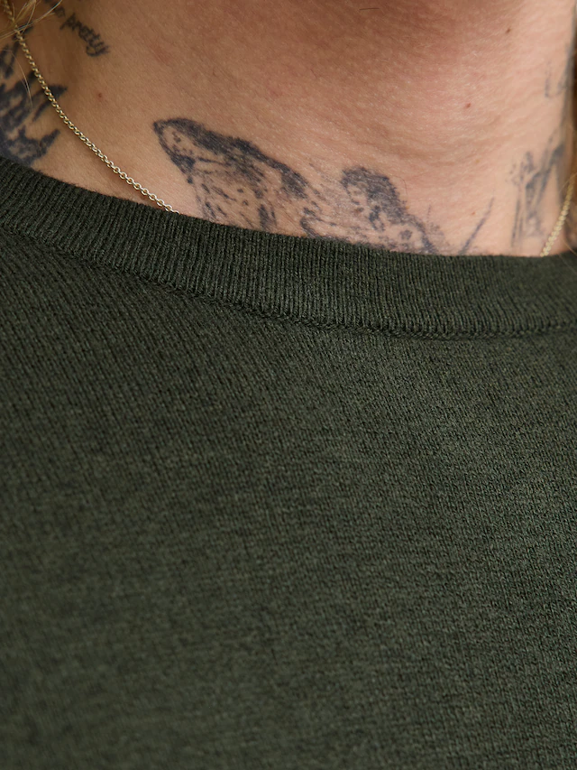 Jack & Jones Rundhalspullover »JJEEMIL KNIT CREW NECK NOOS« Baumwollmischung, regular fit