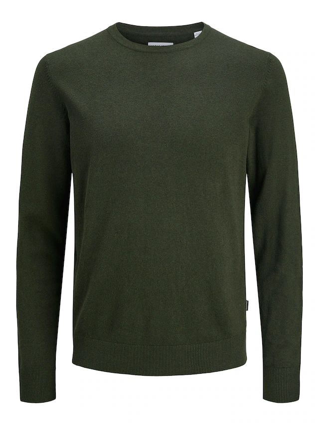 Jack & Jones Rundhalspullover »JJEEMIL KNIT CREW NECK NOOS« Baumwollmischung, regular fit