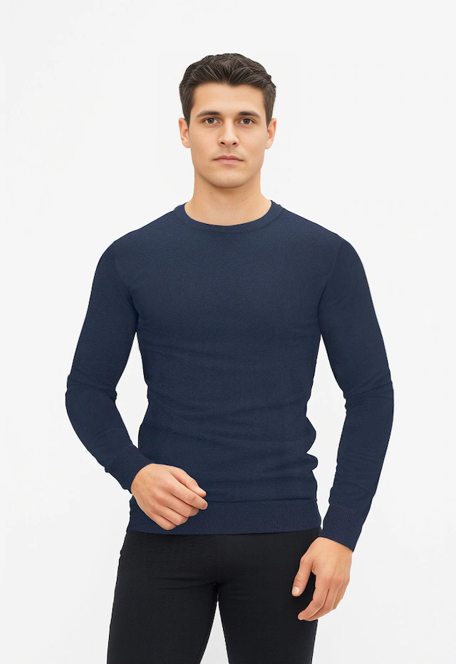 Jack & Jones Rundhalspullover »JJEEMIL KNIT CREW NECK NOOS« Baumwollmischung, regular fit