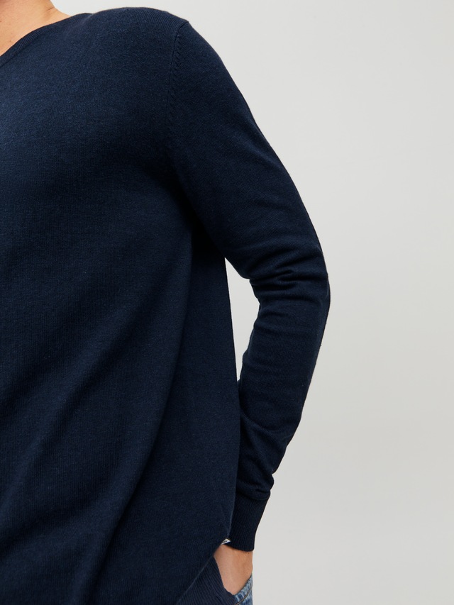 Jack & Jones Rundhalspullover »JJEEMIL KNIT CREW NECK NOOS« Baumwollmischung, regular fit