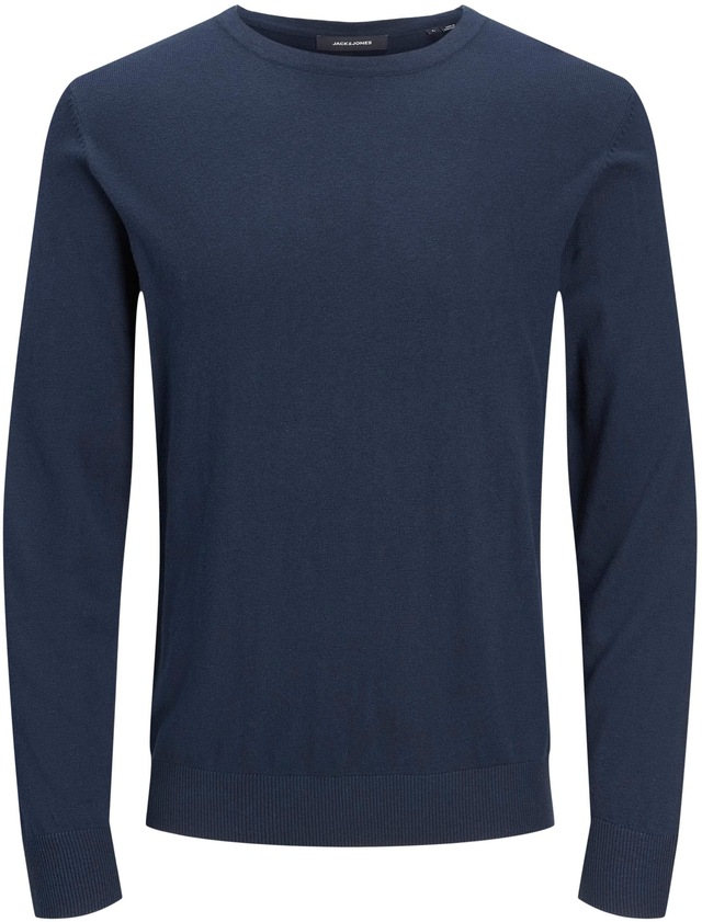Jack & Jones Rundhalspullover »JJEEMIL KNIT CREW NECK NOOS« Baumwollmischung, regular fit