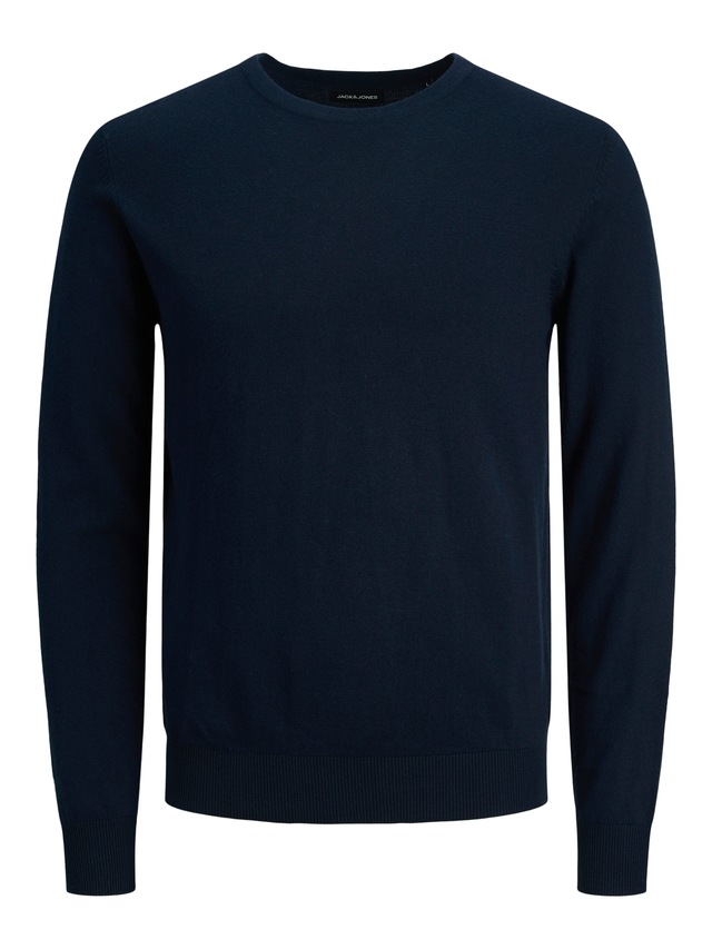 Jack & Jones Rundhalspullover »JJEEMIL KNIT CREW NECK NOOS« Baumwollmischung, regular fit