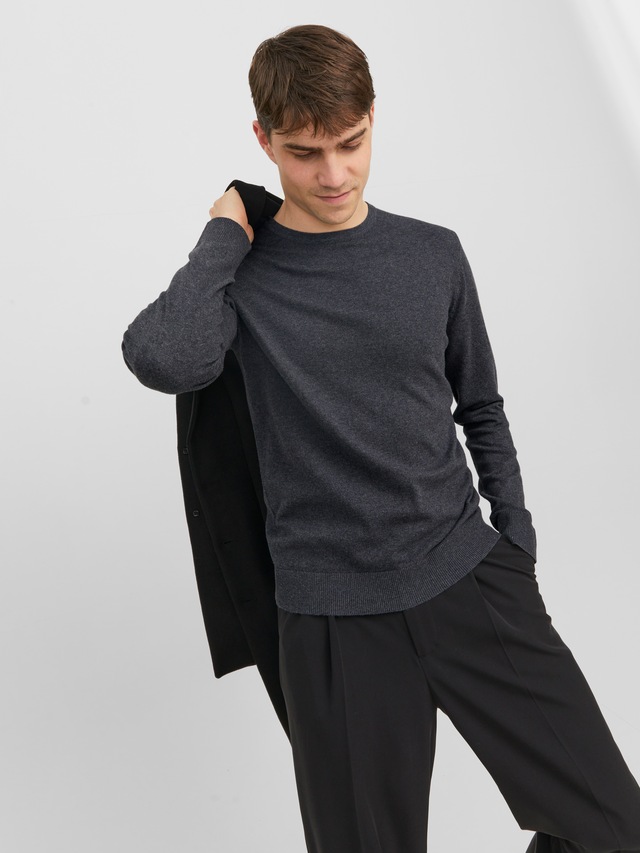 Jack & Jones Rundhalspullover »JJEEMIL KNIT CREW NECK NOOS« Baumwollmischung, regular fit