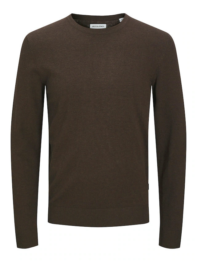 Jack & Jones Rundhalspullover »JJEEMIL KNIT CREW NECK NOOS« Baumwollmischung, regular fit