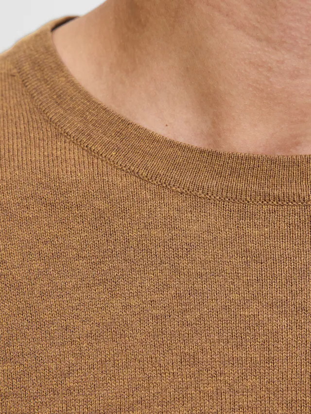 Jack & Jones Rundhalspullover »JJEEMIL KNIT CREW NECK NOOS« Baumwollmischung, regular fit