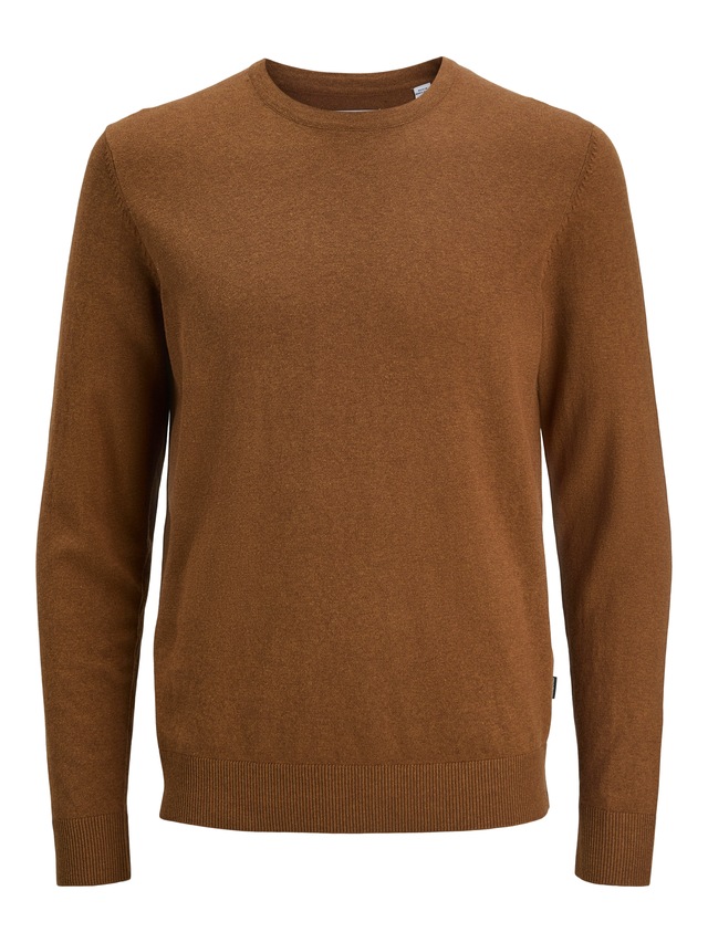 Jack & Jones Rundhalspullover »JJEEMIL KNIT CREW NECK NOOS« Baumwollmischung, regular fit