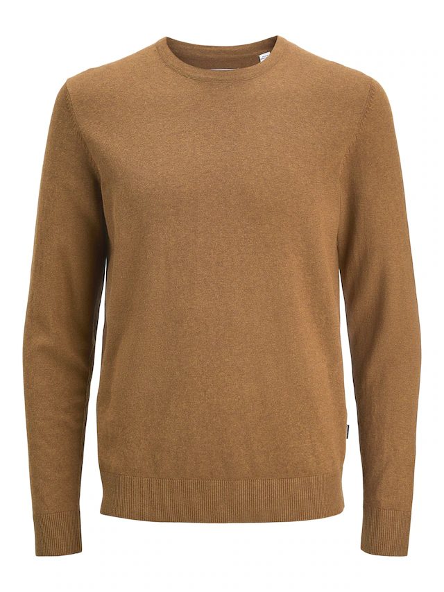 Jack & Jones Rundhalspullover »JJEEMIL KNIT CREW NECK NOOS« Baumwollmischung, regular fit
