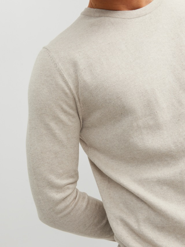 Jack & Jones Rundhalspullover »JJEEMIL KNIT CREW NECK NOOS« Baumwollmischung, regular fit