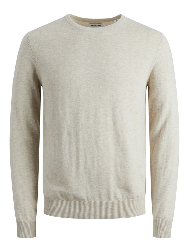 Jack & Jones Rundhalspullover »JJEEMIL KNIT CREW NECK NOOS« Baumwollmischung, regular fit