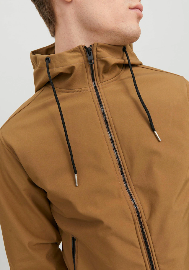 Jack & Jones Softshelljacke »JJEBASIC mit wasserabweisender Funktion« mit Kapuze Kunstfaser, regular fit