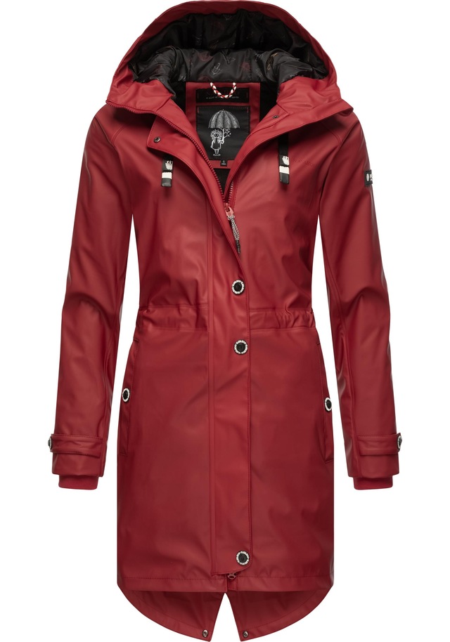 Navahoo Regenjacke »Rainy Flower« mit Kapuze modischer Damen Regenmantel mit Kapuze