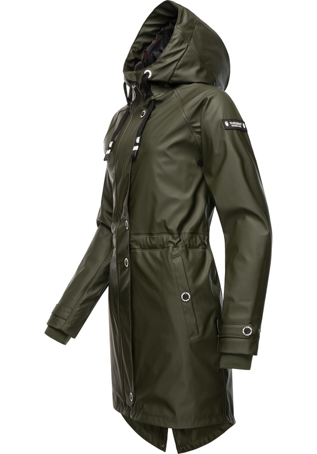 Navahoo Regenjacke »Rainy Flower« mit Kapuze modischer Damen Regenmantel mit Kapuze