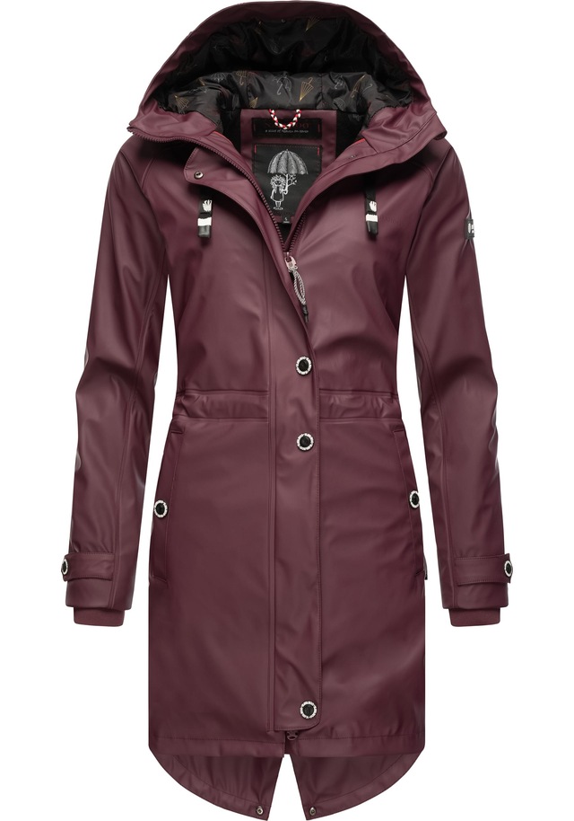 Navahoo Regenjacke »Rainy Flower« mit Kapuze modischer Damen Regenmantel mit Kapuze
