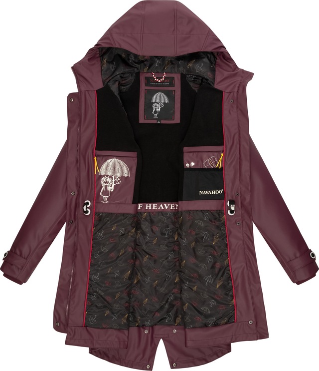 Navahoo Regenjacke »Rainy Flower« mit Kapuze modischer Damen Regenmantel mit Kapuze