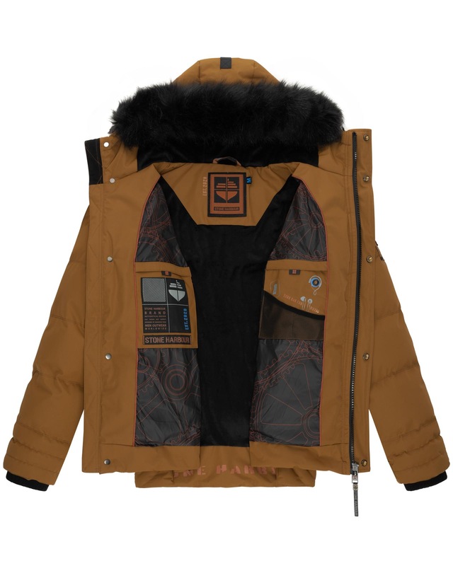 Stone Harbour Steppjacke »Romaan« mit Kapuze gesteppte Winterjacke mit Kapuze