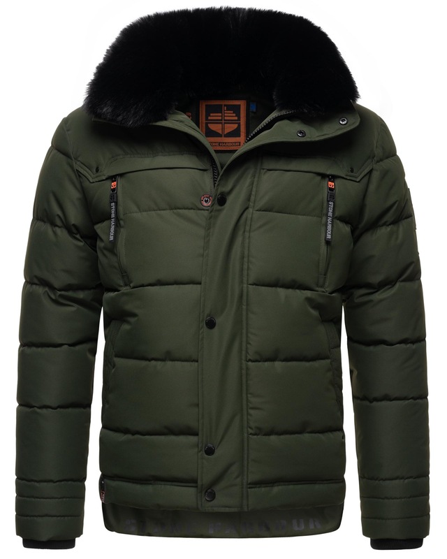 Stone Harbour Steppjacke »Witas« mit Kapuze gesteppte Herren Winterjacke mit abnehmbarer Kapuze