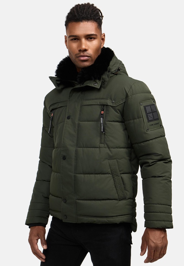 Stone Harbour Steppjacke »Witas« mit Kapuze gesteppte Herren Winterjacke mit abnehmbarer Kapuze