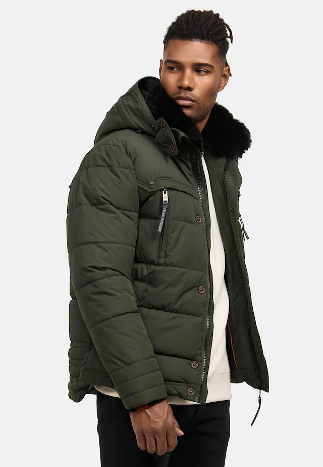 Stone Harbour Steppjacke »Witas« mit Kapuze gesteppte Herren Winterjacke mit abnehmbarer Kapuze