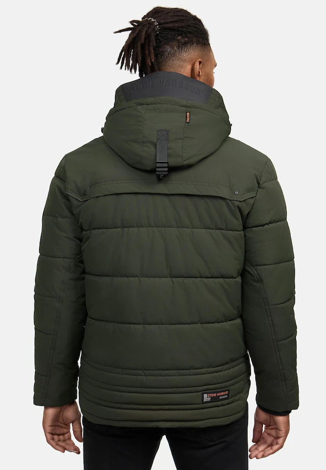 Stone Harbour Steppjacke »Witas« mit Kapuze gesteppte Herren Winterjacke mit abnehmbarer Kapuze