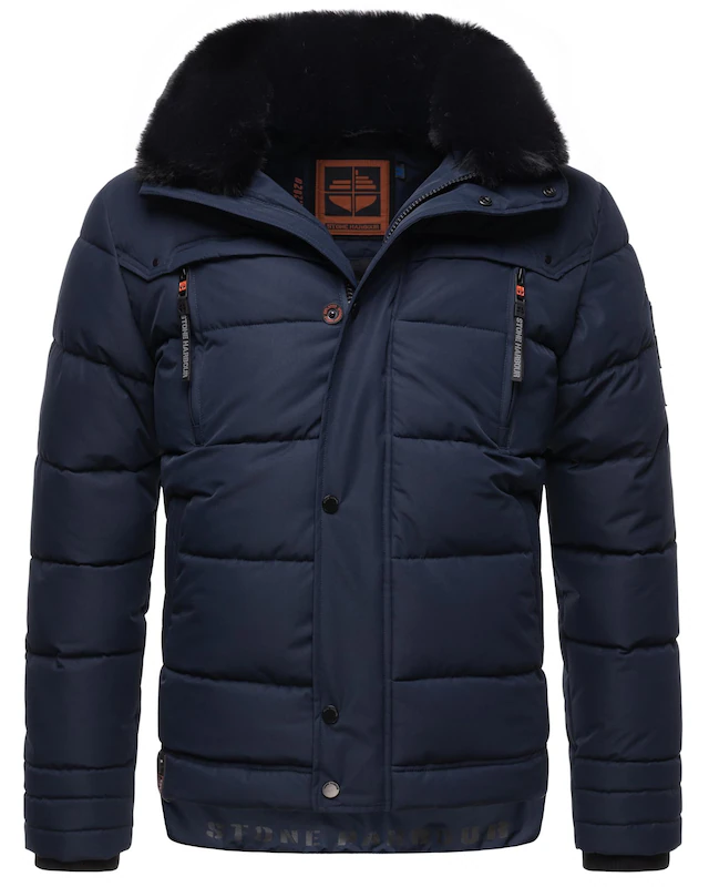 Stone Harbour Steppjacke »Witas« mit Kapuze gesteppte Herren Winterjacke mit abnehmbarer Kapuze