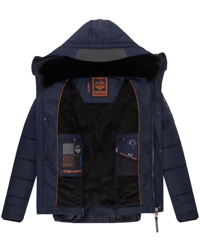 Stone Harbour Steppjacke »Witas« mit Kapuze gesteppte Herren Winterjacke mit abnehmbarer Kapuze