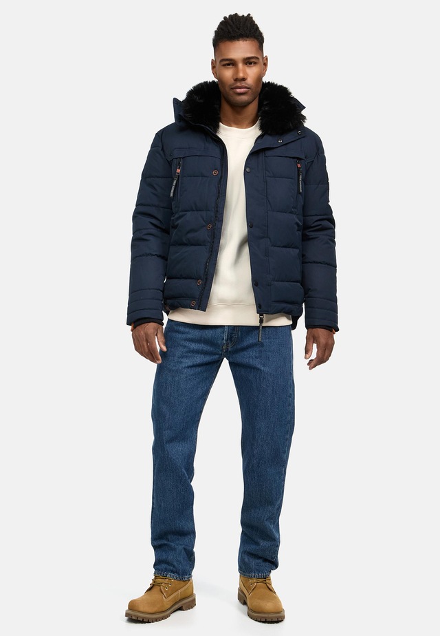 Stone Harbour Steppjacke »Witas« mit Kapuze gesteppte Herren Winterjacke mit abnehmbarer Kapuze