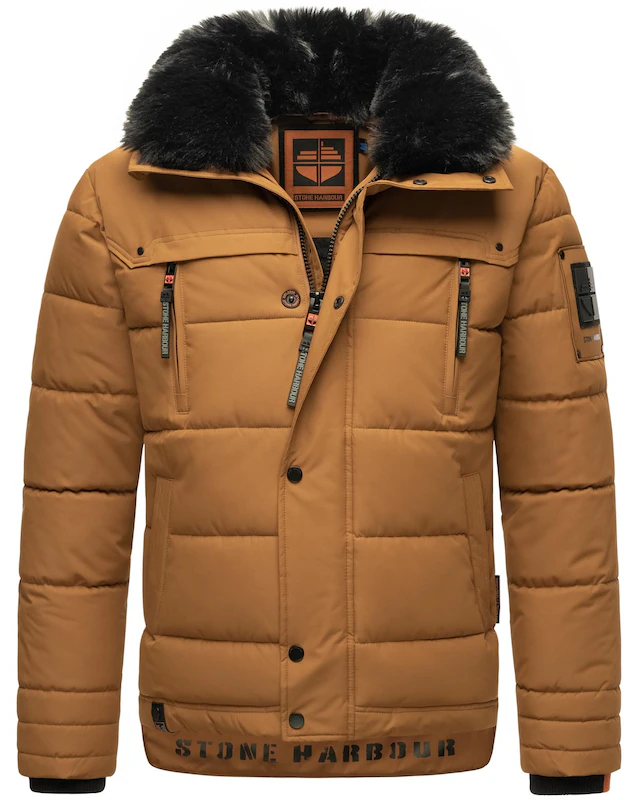 Stone Harbour Steppjacke »Witas« mit Kapuze gesteppte Herren Winterjacke mit abnehmbarer Kapuze