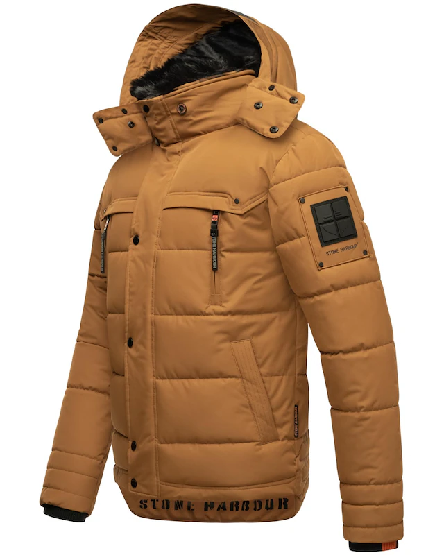 Stone Harbour Steppjacke »Witas« mit Kapuze gesteppte Herren Winterjacke mit abnehmbarer Kapuze