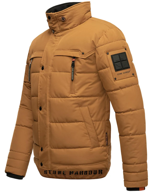 Stone Harbour Steppjacke »Witas« mit Kapuze gesteppte Herren Winterjacke mit abnehmbarer Kapuze
