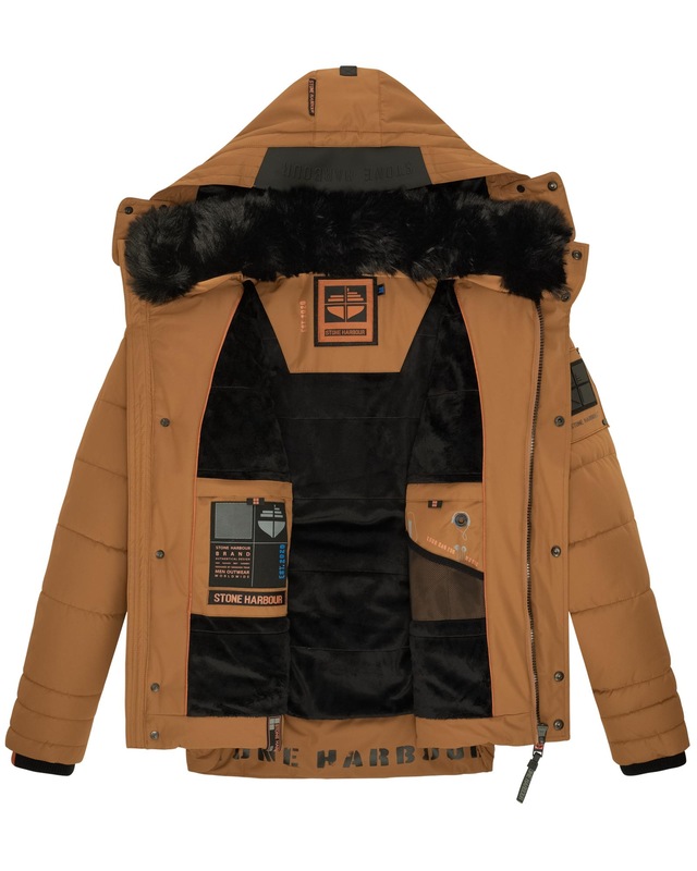 Stone Harbour Steppjacke »Witas« mit Kapuze gesteppte Herren Winterjacke mit abnehmbarer Kapuze