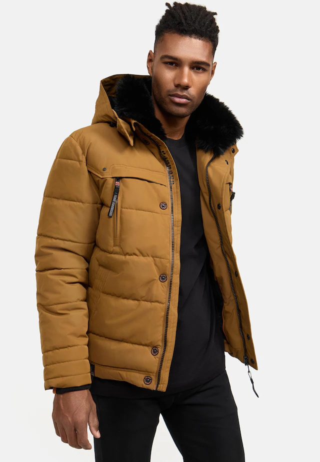 Stone Harbour Steppjacke »Witas« mit Kapuze gesteppte Herren Winterjacke mit abnehmbarer Kapuze