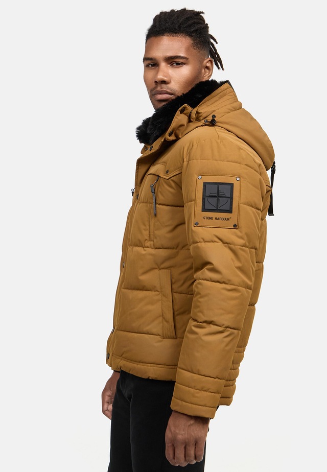 Stone Harbour Steppjacke »Witas« mit Kapuze gesteppte Herren Winterjacke mit abnehmbarer Kapuze