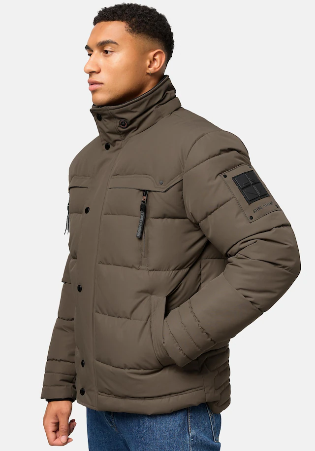 Stone Harbour Steppjacke »Witas« mit Kapuze gesteppte Herren Winterjacke mit abnehmbarer Kapuze
