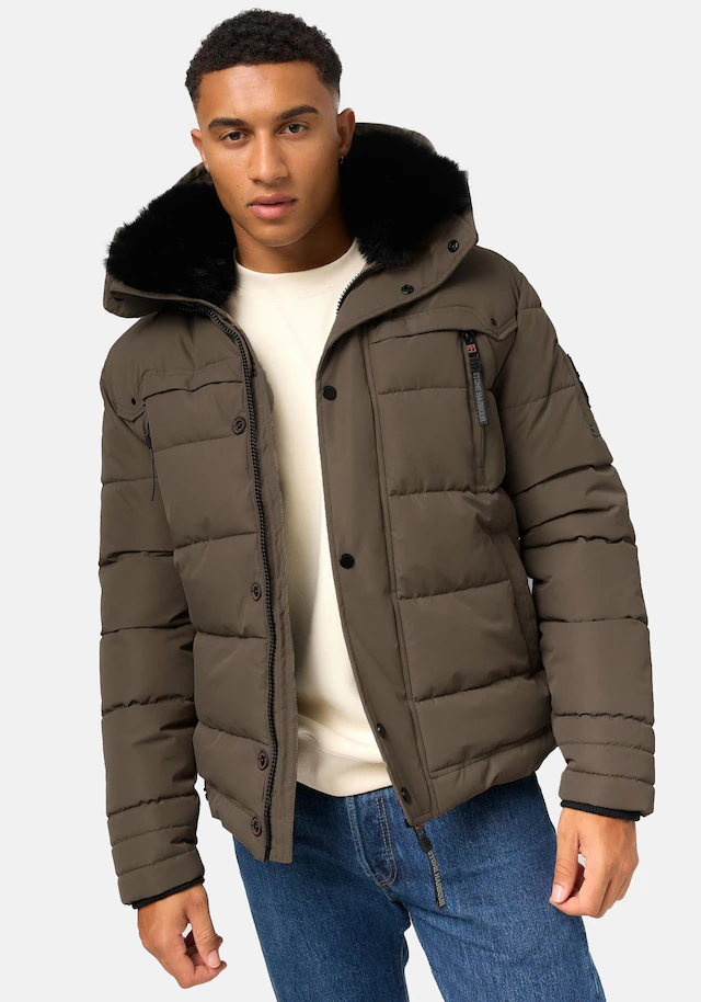 Stone Harbour Steppjacke »Witas« mit Kapuze gesteppte Herren Winterjacke mit abnehmbarer Kapuze