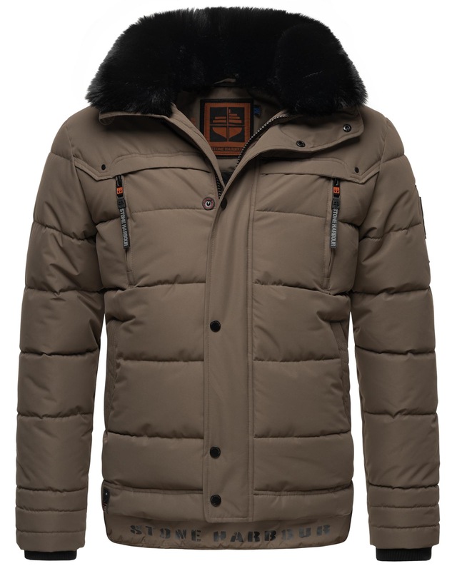 Stone Harbour Steppjacke »Witas« mit Kapuze gesteppte Herren Winterjacke mit abnehmbarer Kapuze