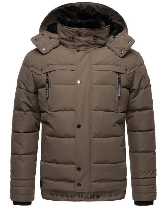 Stone Harbour Steppjacke »Witas« mit Kapuze gesteppte Herren Winterjacke mit abnehmbarer Kapuze