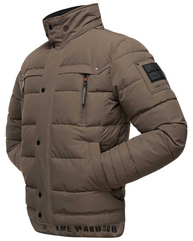 Stone Harbour Steppjacke »Witas« mit Kapuze gesteppte Herren Winterjacke mit abnehmbarer Kapuze