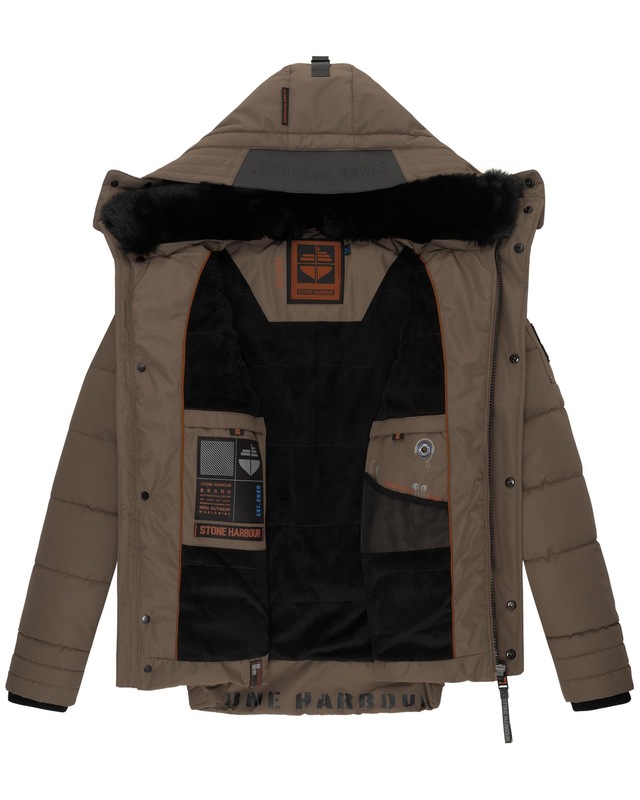 Stone Harbour Steppjacke »Witas« mit Kapuze gesteppte Herren Winterjacke mit abnehmbarer Kapuze