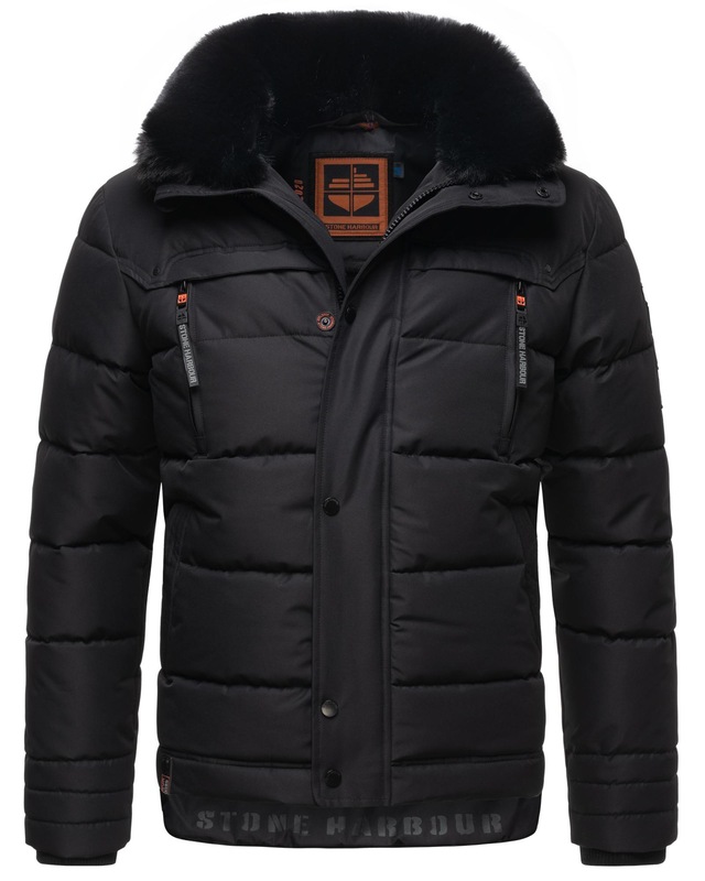 Stone Harbour Steppjacke »Witas« mit Kapuze gesteppte Herren Winterjacke mit abnehmbarer Kapuze