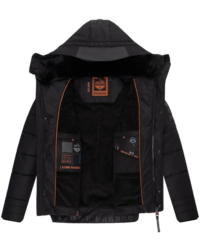 Stone Harbour Steppjacke »Witas« mit Kapuze gesteppte Herren Winterjacke mit abnehmbarer Kapuze